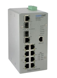 [CNGE2FE8MSPOE+] Comnet - CNGE2FE8MSPOE+ - Managed Ethernet Switch with (8) 10/100 BASE-TX + (2) 10/100/1000 BASE-TX/FX Combo Ports and Power over Ethernet (PoE+).