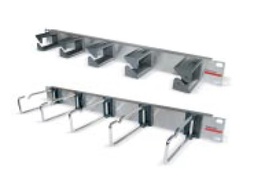 [1411604] Datwyler Cables - 1411604 - ‎Management Panel 19" 1U, 5 Rings (*Rings not included), Light Gray.