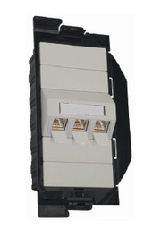 [1411751] Datwyler Cables - 1411751 - ‎Floor box mounting plate 3 x MS 1/8 modules 3 Ports Unloaded RAL.