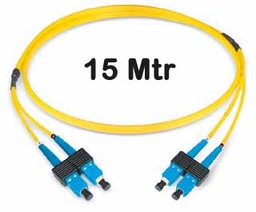 [309282] Datwyler Cables - ‎309282 - FO Patch Cord SCD:SCD SM, 15 Mtrs, Oval, LS0H, Yellow.