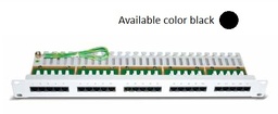 [418002] Datwyler Cables - 418002 - Voice Patch Panel 25-Port RJ45 CAT 3 Loaded Black.