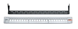 [418021] Datwyler Cables - ‎418021 - Patch Panel KU 24x Keystone Cat6 19" 1U Un-loaded, Grey.