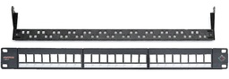 [418022] Datwyler Cables - 418022 - Patch Panel KU 24x CAT6 Keystone 19" 1U Un-loaded, Black.