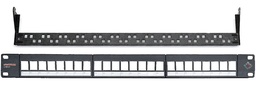 [418022] Datwyler Cables - 418022 - Patch Panel KU 24x Cat6 Keystone 19" 1U Un-loaded, Black.