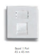 [418030] Datwyler Cables - 418030 - Bezel Adapter French Style 45x45mm Flat Keystone, White.