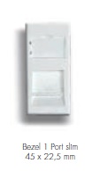 [418031] Datwyler Cables - 418031 - Bezel Adapter French Style 22.5x45mm Flat Keystone, White.