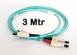[421333] Datwyler Cables - 421333 - ‎FO Patch Cord SC:LC MM OM3, 3 Mtrs, Oval, LS0H, Turquoise.