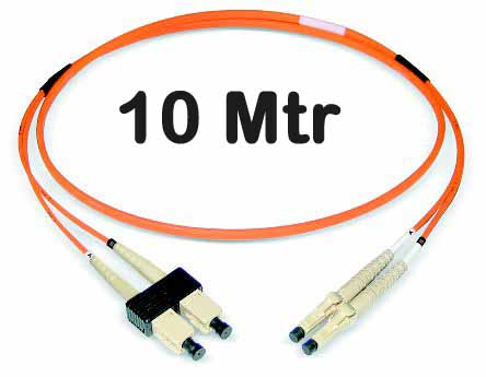 [421360] Datwyler Cables - 421360 - ‎FO Patch Cord SC:LC MM OM2, 10 Mtrs, Oval, LS0H, Orange.