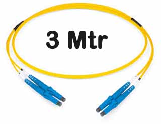 [423313] Datwyler Cables - 423313 - ‎FO Patch Cord LC:LC Duplex SM, 3 Mtrs, Oval, LS0H, Yellow.