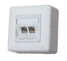[185694] Datwyler Cables - ‎185694 - Faceplate Surface Box for 2 X MS or MU 1/8 Modules, w/o Modules.