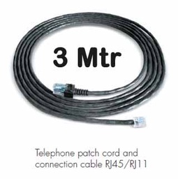 [650055] Datwyler Cables - 650055 - UTP Patch Cord Cat3 ‎Telephone PVC RJ45/RJ11 3 Mtr Black.