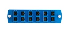 [5F100-2LC] Leviton - 5F100-2LC - 6-PACK PLATE DUPLEX SC SM (12 FIBER) BLUE ZIRCONIA CERAMIC SLEEVE.