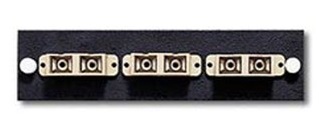 [5F100-3BC] Leviton - 5F100-3BC - 3-PACK PLATE DUPLEX SC MM OM2 (6 FIBER) BEIGE PHOS BRONZE SLEEVE.