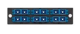 [5F100-6ZC] Leviton - 5F100-6ZC - 6-PACK PLATE DUPLEX SC SM (12 FIBER) BLUE ZIRCONIA CERAMIC SLEEVE.