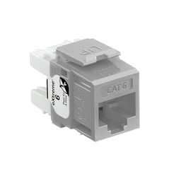 [61110-RG6] Leviton - 61110-RG6 - Module Jack Extreme CAT6+ QuickPort® Connector Grey.
