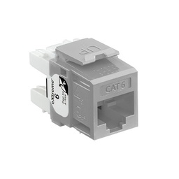 [61110-RG6] Leviton - 61110-RG6 - Module Jack Extreme CAT6+ QuickPort® Connector Keystone Grey.