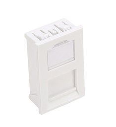 [LI137-1W1] Leviton - LI137-1W1 - Bezel Adapter Euro Style 25x38mm LJ6C, Shutter Flat Keystone, White.