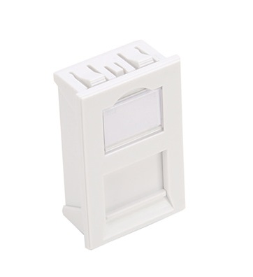 [LI137-1W1] Leviton - LI137-1W1 - Bezel Adapter Euro Style 25x38mm LJ6C, Shutter Flat Keystone, White.