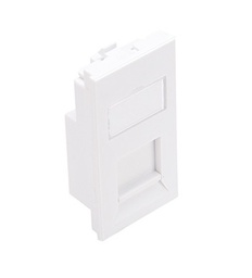 [LI150-1W1] Leviton - LI150-1W1 - Bezel Adapter UK Style 25x50mm, Shutter Flat Keystone, White.