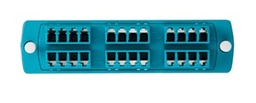 [5F100-4QL] Leviton - 5F100-4QL - 12-PACK PLATE QUAD LC MM OM3/OM4 (24 FIBER) AQUA ZIRCONIA CERAMIC SLEEVE.