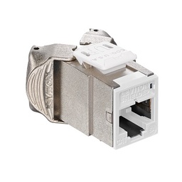 [6ASJK-RW6] Leviton - 6ASJK-RW6 - Atlas-X1™ Cat6A Shielded QuickPort® Module Jack, Component-Rated, White.