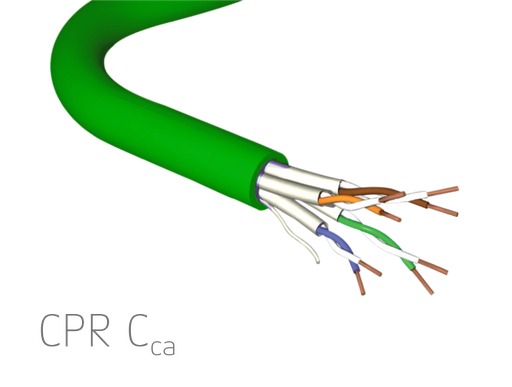 [AC6U/FTP-HF1-Eca-500GN] Leviton - AC6U/FTP-HF1-Eca-500GN - Cat6A Cable U/FTP LS0H AWG23 500 Mtr Reel Green.
