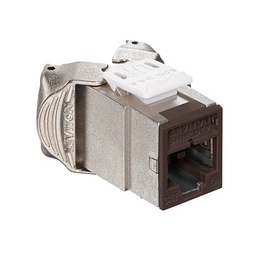 [6ASJK-RB6] Leviton - 6ASJK-RB6 - Atlas-X1™ Cat6A Shielded QuickPort® Module Jack, Component-Rated, Brown.