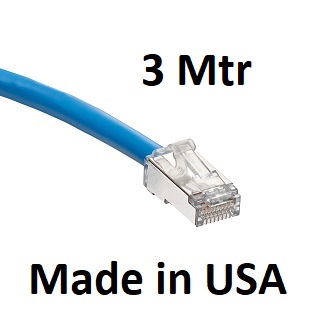 [6AS10-10L] Leviton - 6AS10-10L - UTP Patch Cord CAT6A, Atlas-X1 SlimLine Stranded, 10' FT / 3 Mtr, Blue, USA.