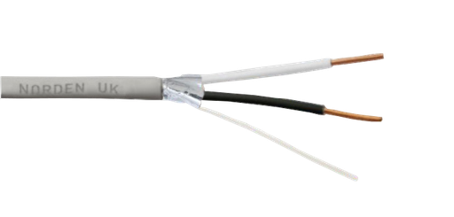 [71-3202182] NORDEN - 71-3202182 - 2C 18AWG Stranded Shielded Multi Conductor Cable LS0H 305M/Roll.