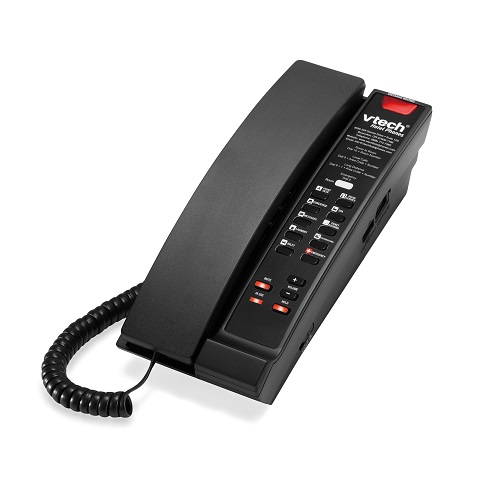 [S2211] Vtech - S2211 - Contemporary 1-Line SIP Corded Petite Phone, PoE, Wall-mount, Antibacterial plastic, USB charging port, No speaker, (0, 3, 5, or 10) Programmable speed dials.