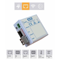 [AMG9HMEC-1GH-1S-P30] AMG Systems - AMG9HMEC-1GH-1S-P30 - Mini Industrial Media Converter, 1x 10/100/1000 PoE(at) to 1x 1000BaseFX SFP. *PSU & SFP ARE NOT INCLUDED