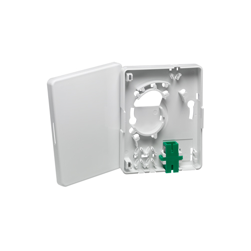 Leviton FTH00-ALD FTTH Point of Entry Box w/2 LC/APC Duplex Adapters