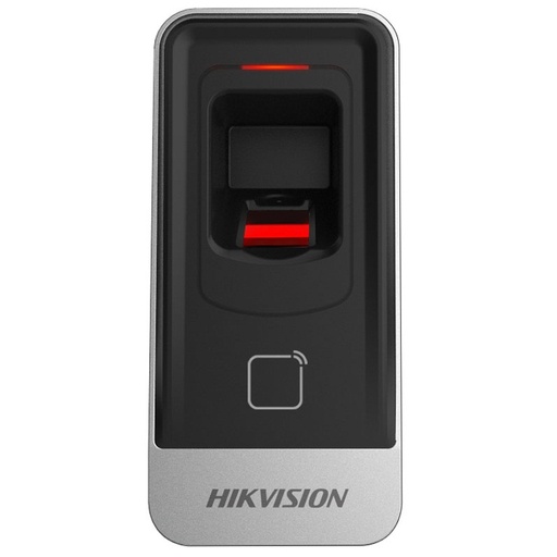 [DS-K1201EF] Hikvision - DS-K1201EF - Finger Print Reader - Reads EM card, Fingerpint(capacity: 5000), Supports RS-485 (HIK private); IP65. Wall mounting with screws. The Gang Box is not supported. (1 Year Warranty).