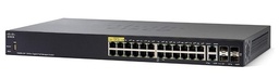 [SG350-28P-K9-UK] CISCO - SG350-28P-K9-UK - 28-Port Gigabit POE Managed Switch, 24 x 10/100/1000 (PoE+, 4 support 60W PoE) + 2 x Combo (Gigabit Copper / SFP) + 2 SFP ports, 195 Watt.