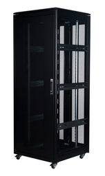 [824375 - LN-FS42U8080-BL-251-S] LANDE - 824375 - LN-FS42U8080-BL-251-S - 42U DYNAmic Standard Server Cabinet, Vented Front Door Wardrobe Vented Rear, Removable Side Panels, Pagoda Style Roof With Brush Cable Entry, U Height Markings, Front Vertical Cable Managers with Hinged Snap Cover, Black, (W)800mm x (D)800mm, Levelling Feet &amp; Earth Kit.