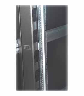 [824968 - KDG-ORG-42EU-BL] LANDE - 824968 - KDG-ORG-42EU-BL - Vertical Cable Manager 42U with Hinged Cover Left & Right, Black.