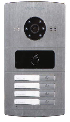 [DS-KV8402-IM] Hikvision - DS-KV8402-IM - 1.3 MP Door Station, 4-CH Indoor station access.