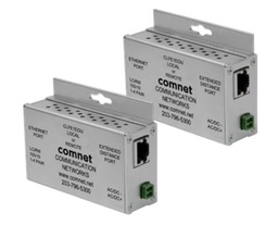 [CLKFE1EOU] Comnet - CLKFE1EOU - 2 Ethernet-over-UTP Extenders, 1-port, 10/100 BaseTX, with Pass-Through PoE, Local/Remote Configurable, Small Size, Includes Power Supplies.