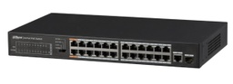 [DH-PFS3125-24ET-190] Dahua - DH-PFS3125-24ET-190 - 24Port FE PoE+ 1-Port Gigabit Combo PoE Switch, 190W PoE Budget.