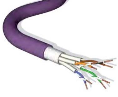 [AC6F/FTP-HF1-ECA-500VT] Leviton - AC6F/FTP-HF1-ECA-500VT - Cat6A Cable LSZH F/FTP, 23AWG, Violet, 500 Mtr Reel.