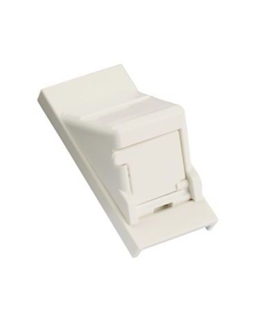 [CM6CESSAW-X] Panduit - CM6CESSAW-X - Bezel Adapter UK Style 25x50mm, Shutter Angled Keystone, Arctic White.