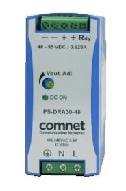 [PS-DRA30-48A] Comnet - PS-DRA30-48A - Power Supply Industrial DIN-Rail 30 Watt, 110~230VAC to 48V DC.