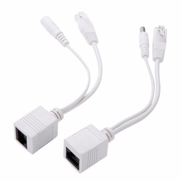 [PSPINJ-01] PSPINJ-01 - Passive PoE Injector & PoE Splitter Kit with 5.5x2.1mm DC Connector, White.