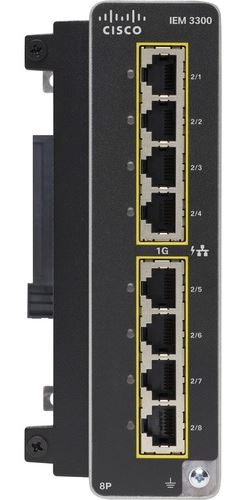 [IEM-3300-8P=] CISCO - IEM-3300-8P= - Catalyst IE3300 w/ 8 GE PoE+ Copper ports, Expansion Module.