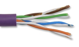 [C6U-ECA-B305VT4] Leviton - C6U-ECA-B305VT4 - Cat6 24 AWG U/UTP LSHF/LSZH Cable Violet - Euro class, 305Mtr/Roll.