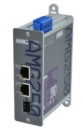 [AMG250-1FAT-1S-P30] AMG - AMG250-1FAT-1S-P30 - Industrial Media Converter 1 x 10/100Base-T(x) RJ45 Ports with 802.3at 30W PoE &amp; 1 x 100/1000Base-FX SFP Port, DIN Rail / Wall Mount, -40°C to +75°C. 48-56VDC Power Input. SFPs NOT INCLUDED.