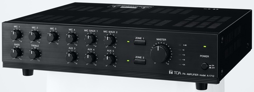 [A-1712*OpenBox] TOA - A-1712*OpenBox - Power Mixer Amplifier 120W RMS 6 x Mic 3 x AUX.