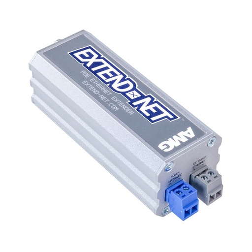 [AMG160-1F-1ET] AMG - AMG160-1F-1ET - Industrial 1-Port Ethernet Extender Over UTP 1-Port RJ45 10/100Base-Tx, 1-Port Extend-Net™ Screw Terminal PoE 802.3at 30W Pass-Through, DIN-Rail & Wall Mount, (-40° to +75°c), 24-56VDC Power Input.