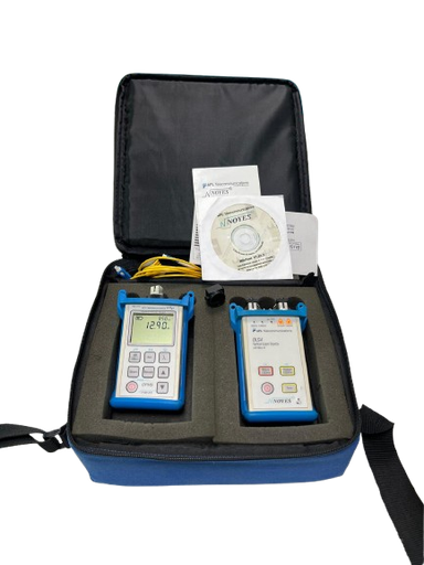 [SMLP5-5 *Used] AFL - SMLP5-5 *Used - Noyes OLS4 Optical Light Source + OPM5-2D Optical Power Meter MM/SM, USB for PC connection, Port Cap, CD software & Carry case.