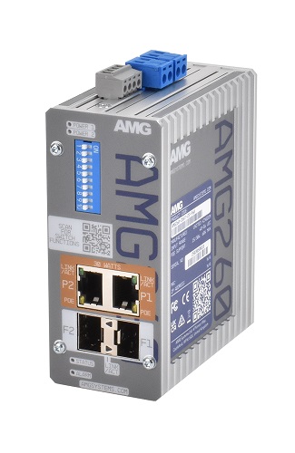 AMG AMG260-2GAT-2S-P60 Industrial Media Converter 2-Channel 2-Port RJ45 ...